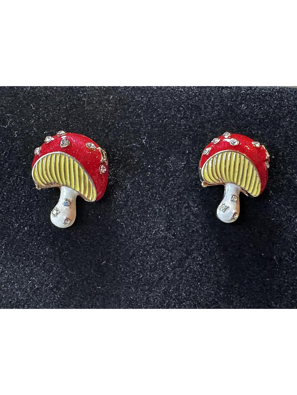Betsey Johnson Mushroom Themed Necklace and Earrings Set - Picture 3 of 4